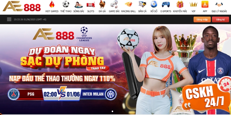 Giao diện AE888 thân thiện với người dùng